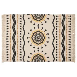 maxibazar Tapis Coton Imprime Tribal 120X170Cm