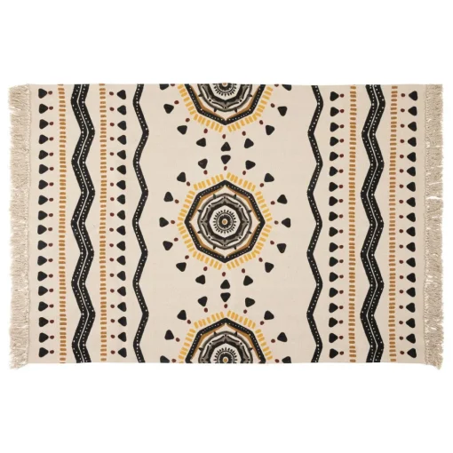 maxibazar Tapis Coton Imprime Tribal 120X170Cm