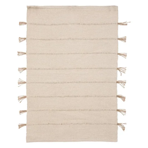 maxibazar Tapis Coton Pompon Jute 60X90Cm En Box