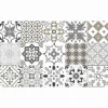maxibazar Tapis Deco Rectangle 45X75 Cm Mousse Imprimee Salou Naturel