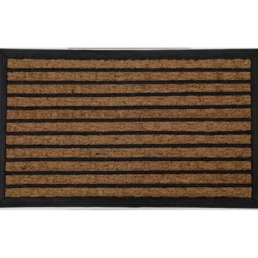 maxibazar Tapis Eloi 45X75Cm Coco Tresse Caoutchouc Traits