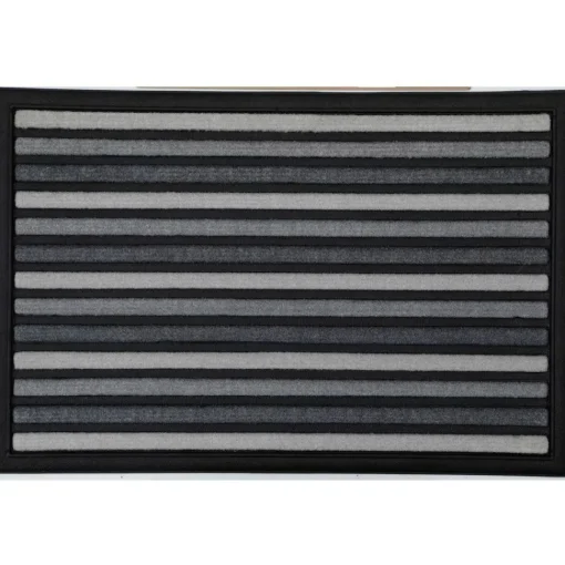 maxibazar Tapis Gautier 40X60Cm Nylon Caoutchouc Gris