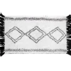 maxibazar Tapis 50X80Cm Coton Imprime Freya Blanc