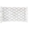 maxibazar Tapis 50X80Cm Coton Imprime Latika Blanc