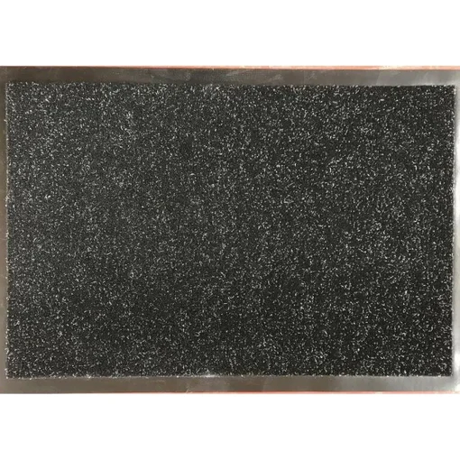 maxibazar Tapis 60X80Cm Polyester Pvc Noir Chine Blanc