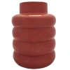 maxibazar Vase Cercles Terracotta Glossy H.19Cm