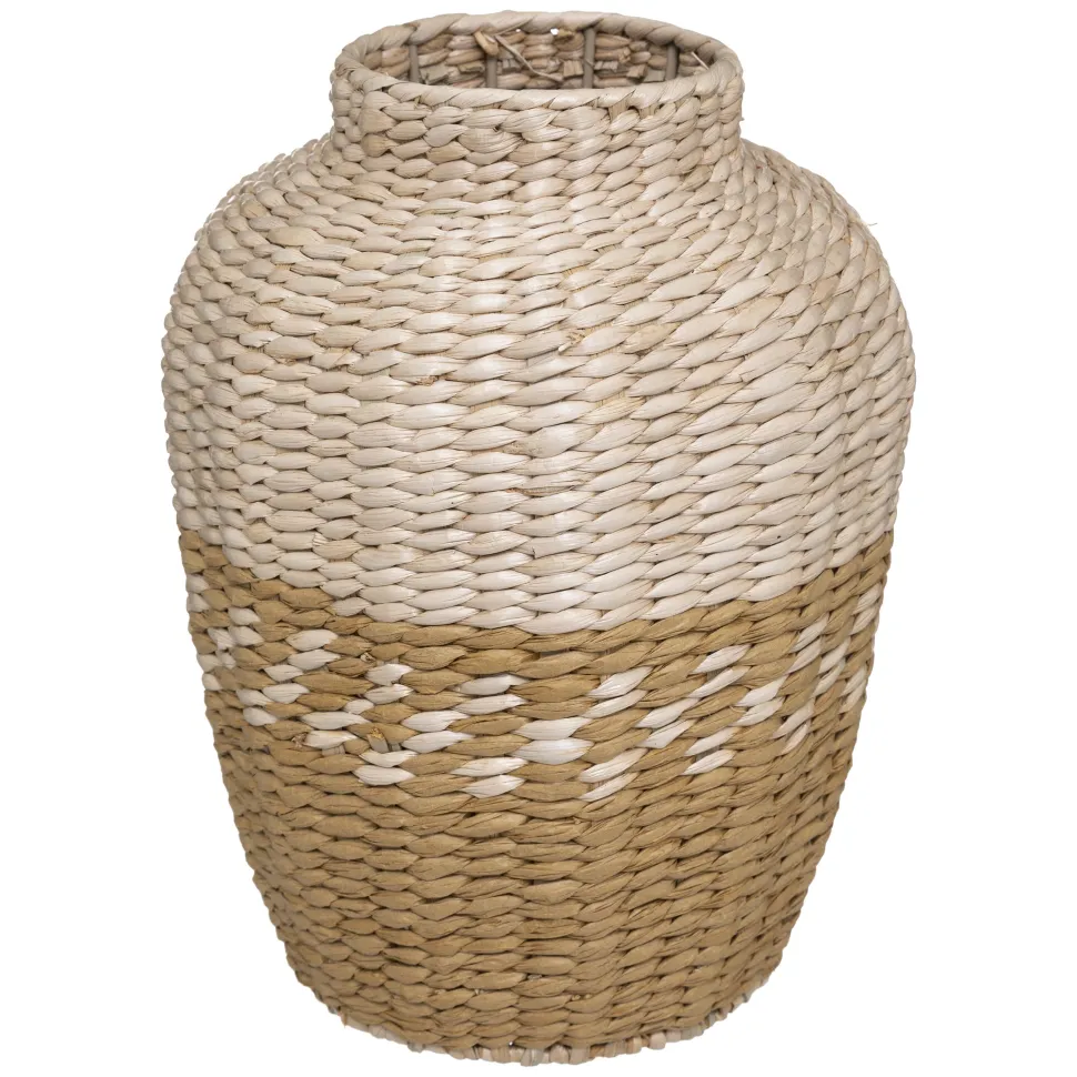 maxibazar Vase Naturel Bicolore Carmen D.25X32Cm