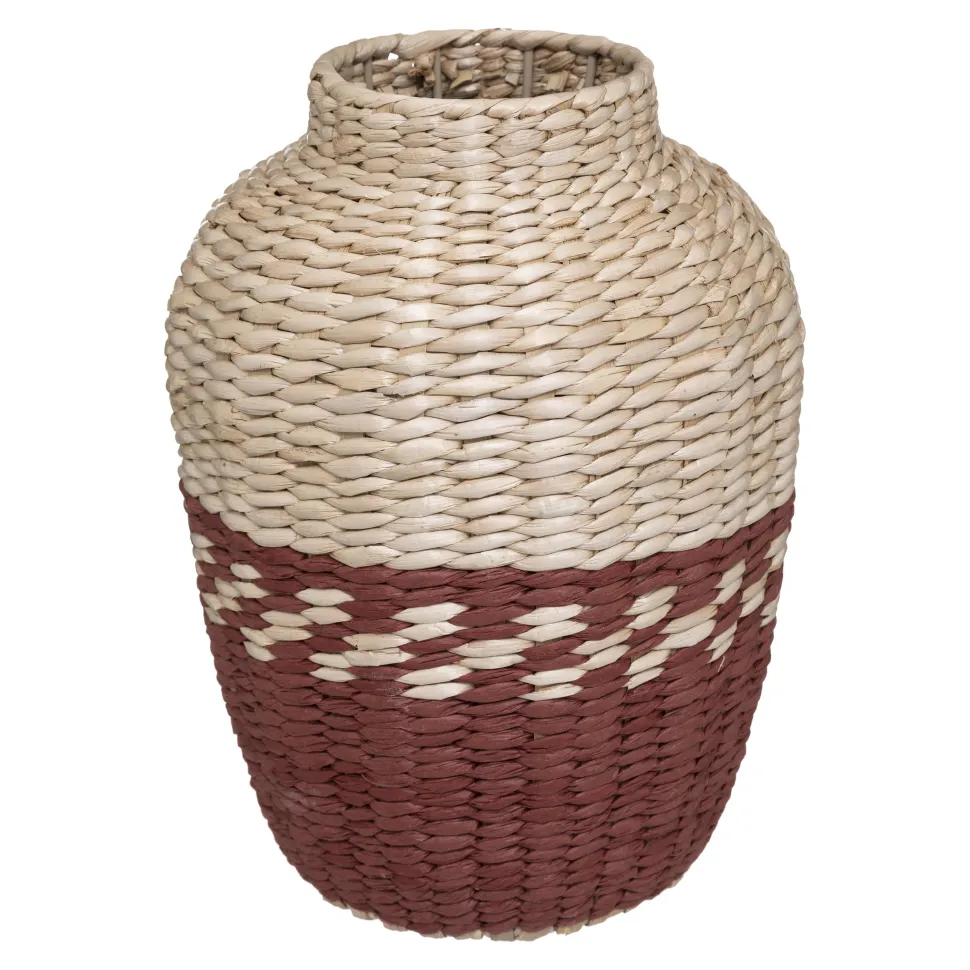 maxibazar Vase Naturel Bicolore Carmen D.25X32Cm