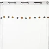 Atmosphera Voilage Pompons Bleu Ocre