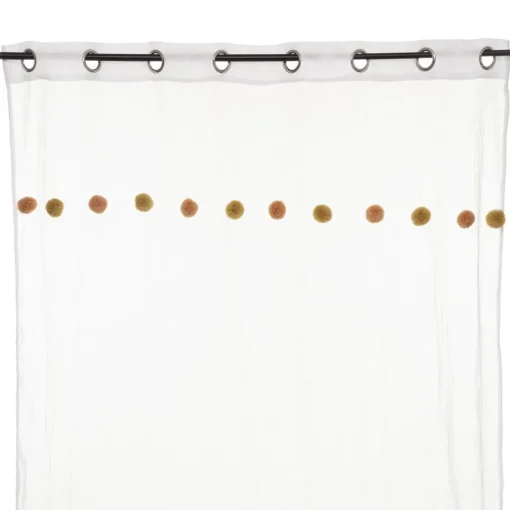 Atmosphera Voilage Pompons Rose Ocre
